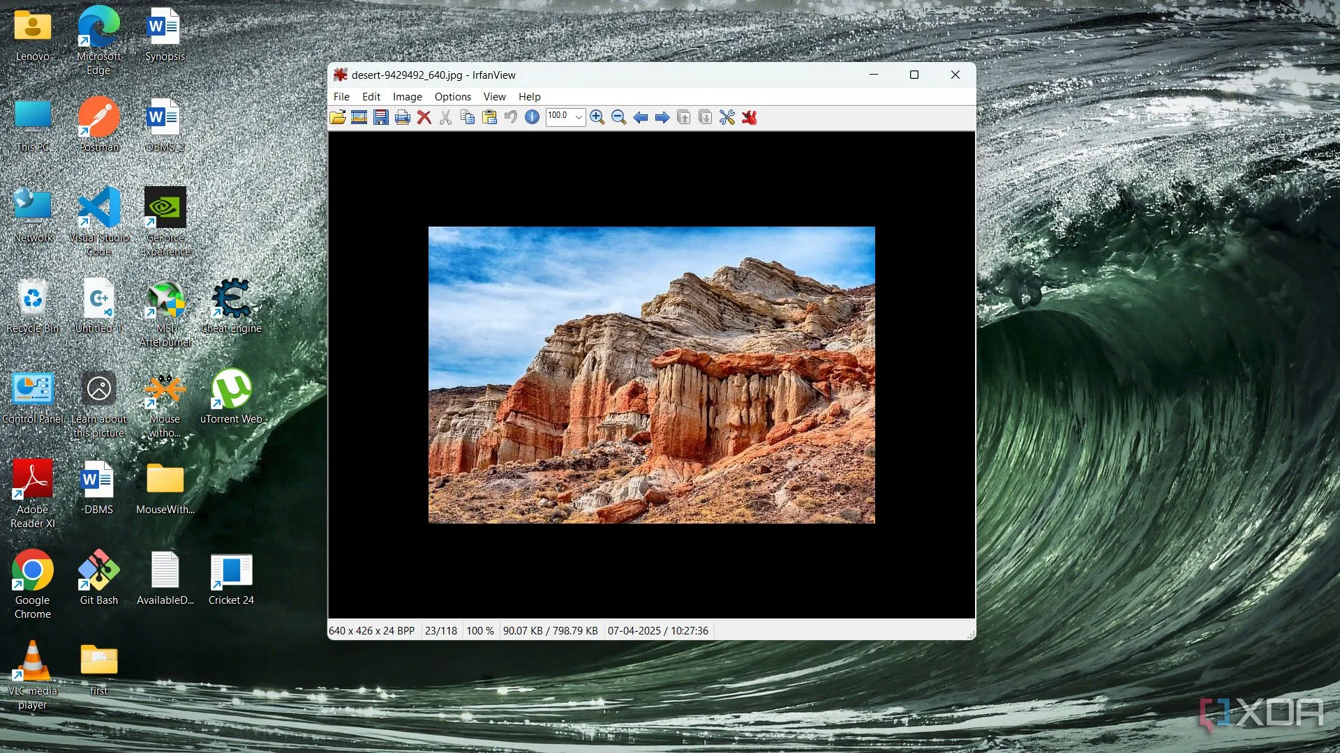 Ảnh mẫu đang được mở và xem bằng IrfanView trên Windows, minh họa khả năng xem ảnh nhanh