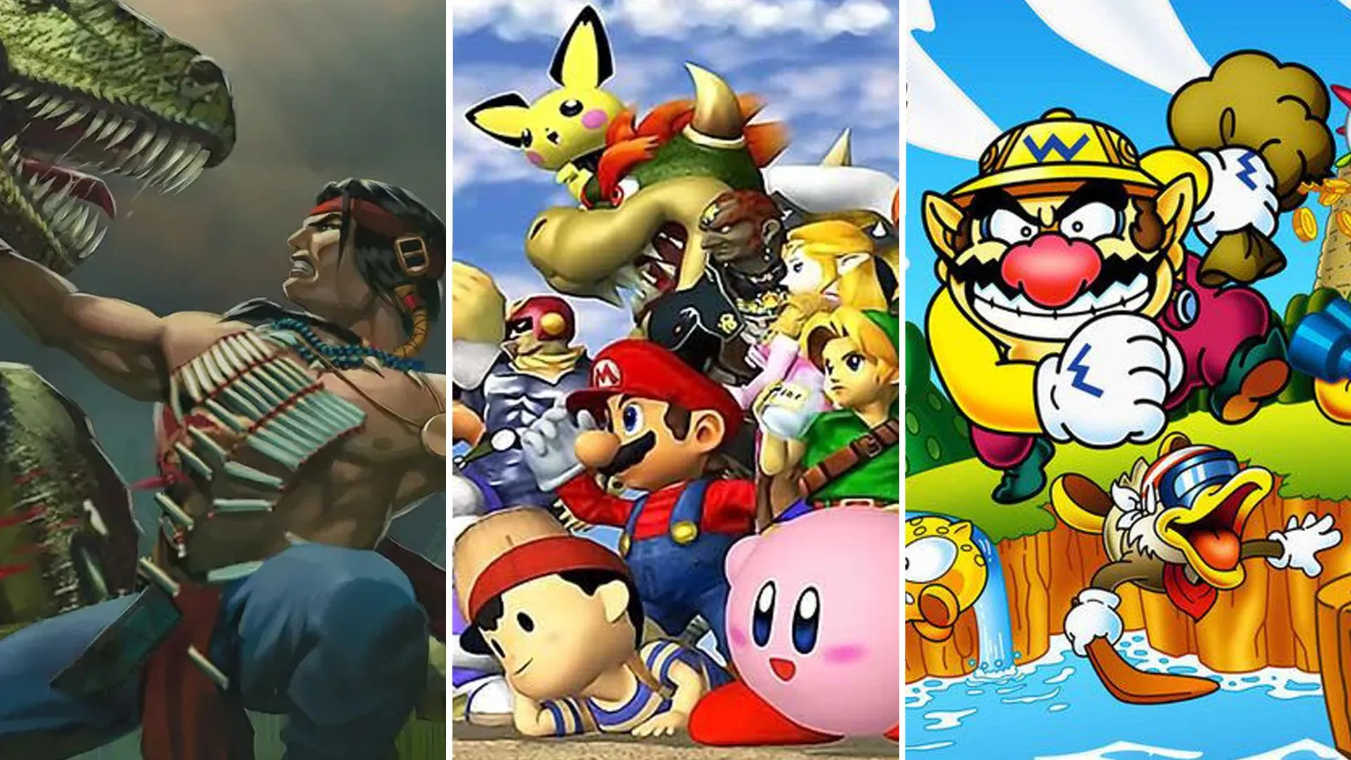 Ảnh minh họa sự kết hợp của nhiều tựa game Nintendo kinh điển, gợi ý về các bộ sưu tập game retro cần có trên Nintendo Switch 2.