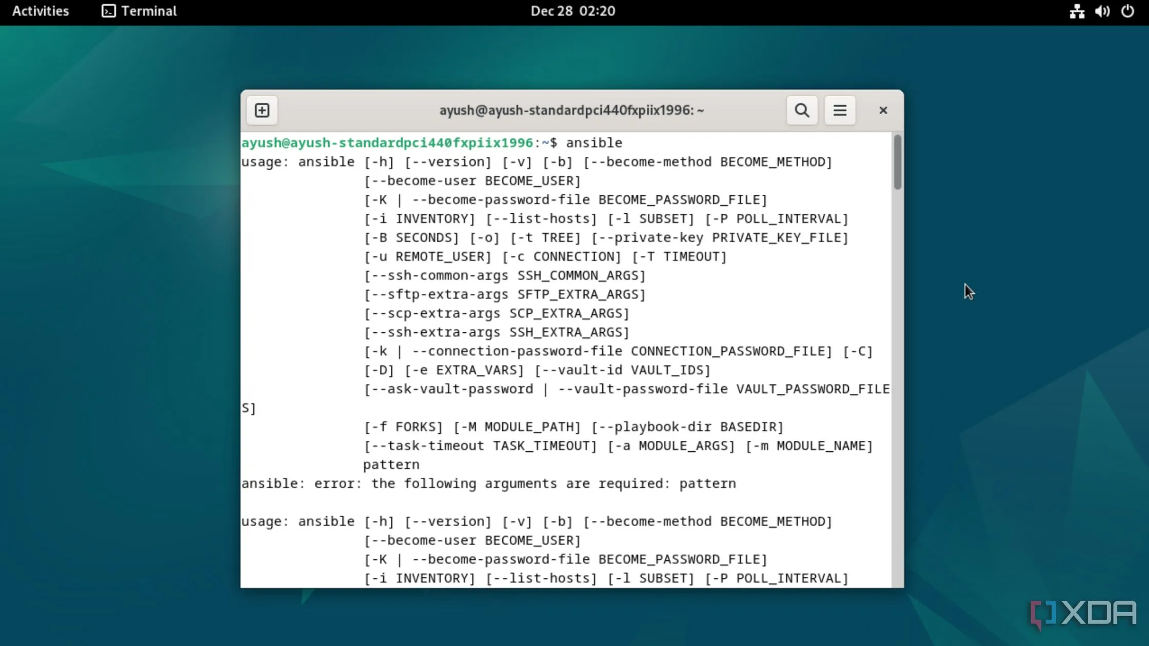 Ansible đang chạy trong Debian