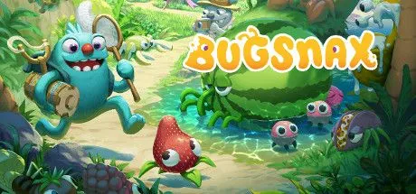 Áp phích game Bugsnax, cuộc phiêu lưu kỳ lạ và vui nhộn khi săn bắt sinh vật nửa côn trùng nửa đồ ăn.