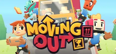 Áp phích game Moving Out, mô phỏng dọn nhà hài hước lý tưởng cho game co-op cùng người yêu.