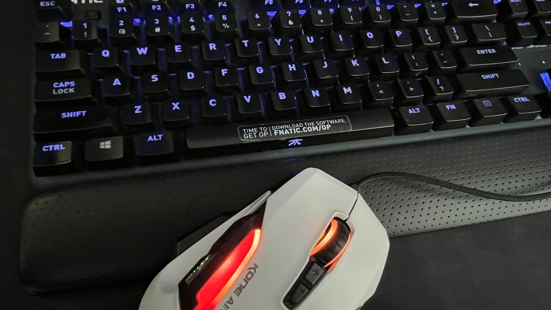 Bàn phím cơ RGB FNATIC và chuột ROCCAT – phụ kiện gaming chất lượng cao nhưng đắt đỏ, minh họa chi phí linh kiện PC gaming ngày càng tăng.