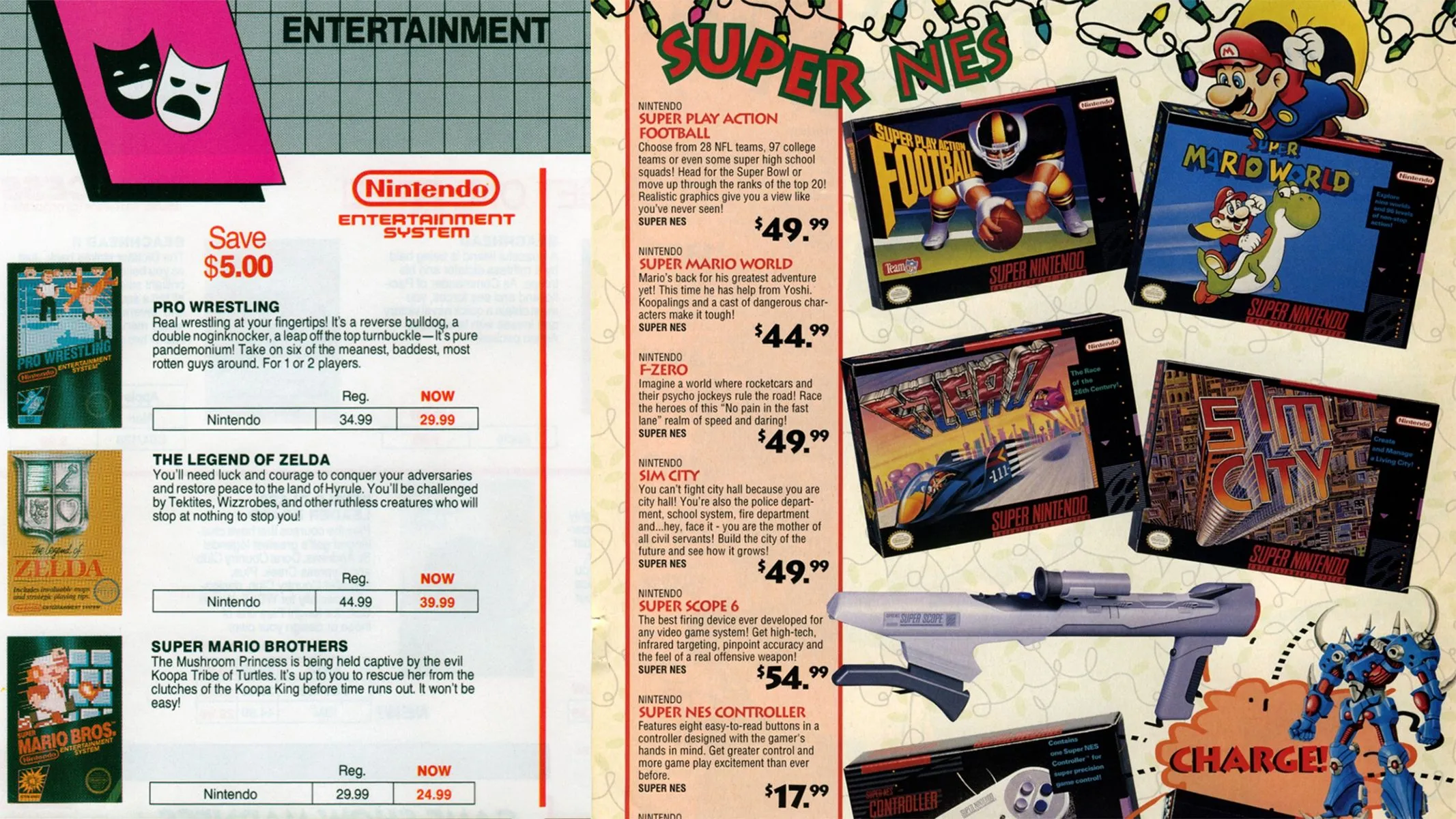 Bảng giá game NES và SNES từ tài liệu của Hugues Johnson