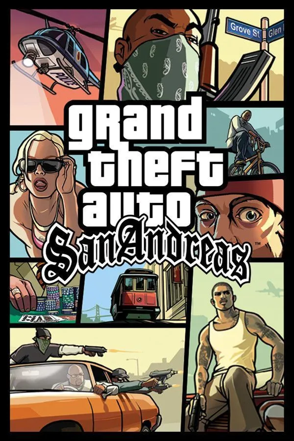Bìa game Grand Theft Auto: San Andreas huyền thoại