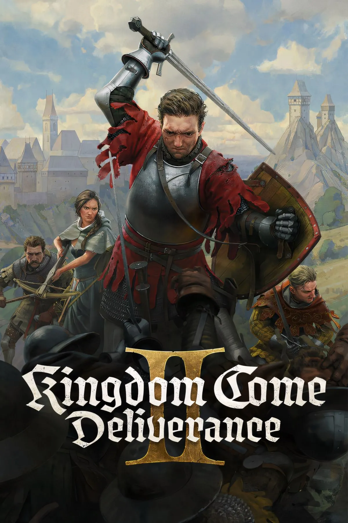 Bìa game Kingdom Come Deliverance 2 với Henry cầm kiếm