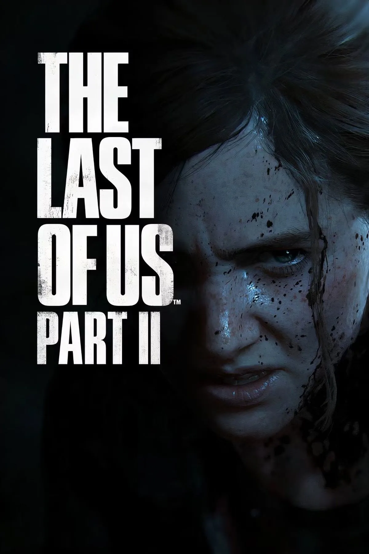 Bìa game The Last of Us Part II với Ellie cầm súng, khuôn mặt biểu cảm