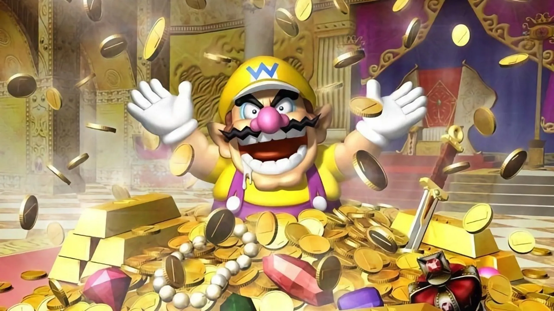 Bìa hộp game Wario World trên hệ máy Nintendo GameCube, thể hiện phong cách độc đáo của series Wario Land mà người chơi hy vọng sẽ thấy trên Switch 2.