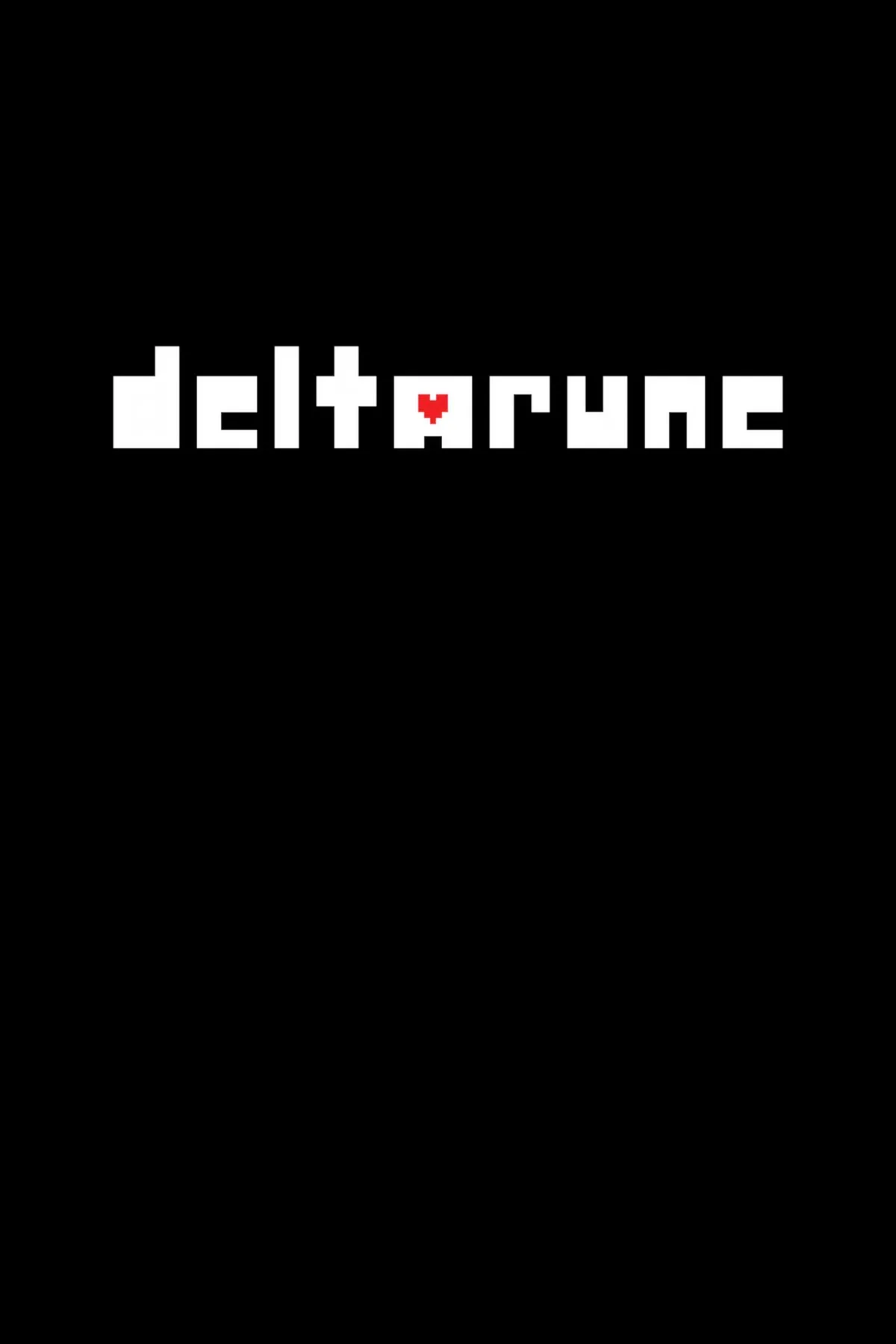 Bìa nghệ thuật Deltarune, với các nhân vật chính Kris, Susie và Ralsei