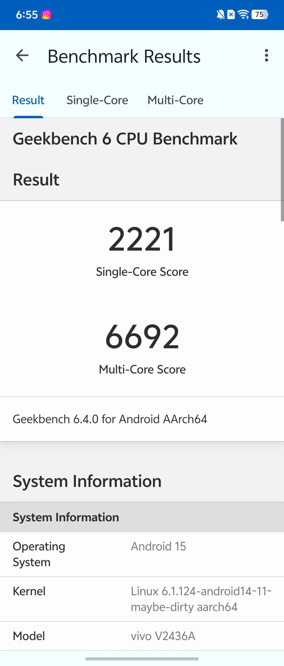 Biểu đồ điểm GeekBench 6 của chip Snapdragon 8 Gen 3