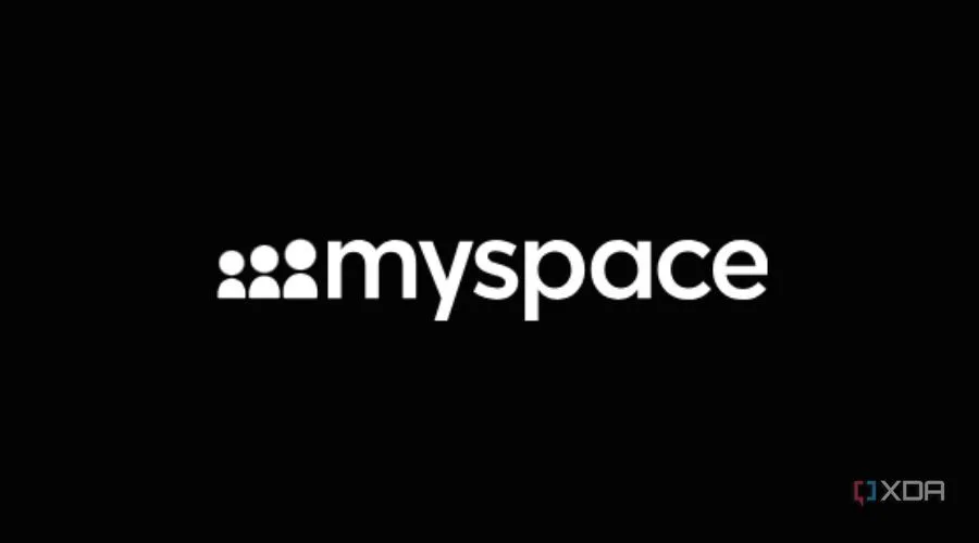 Biểu tượng MySpace trên nền đen, mạng xã hội tiên phong tại Mỹ