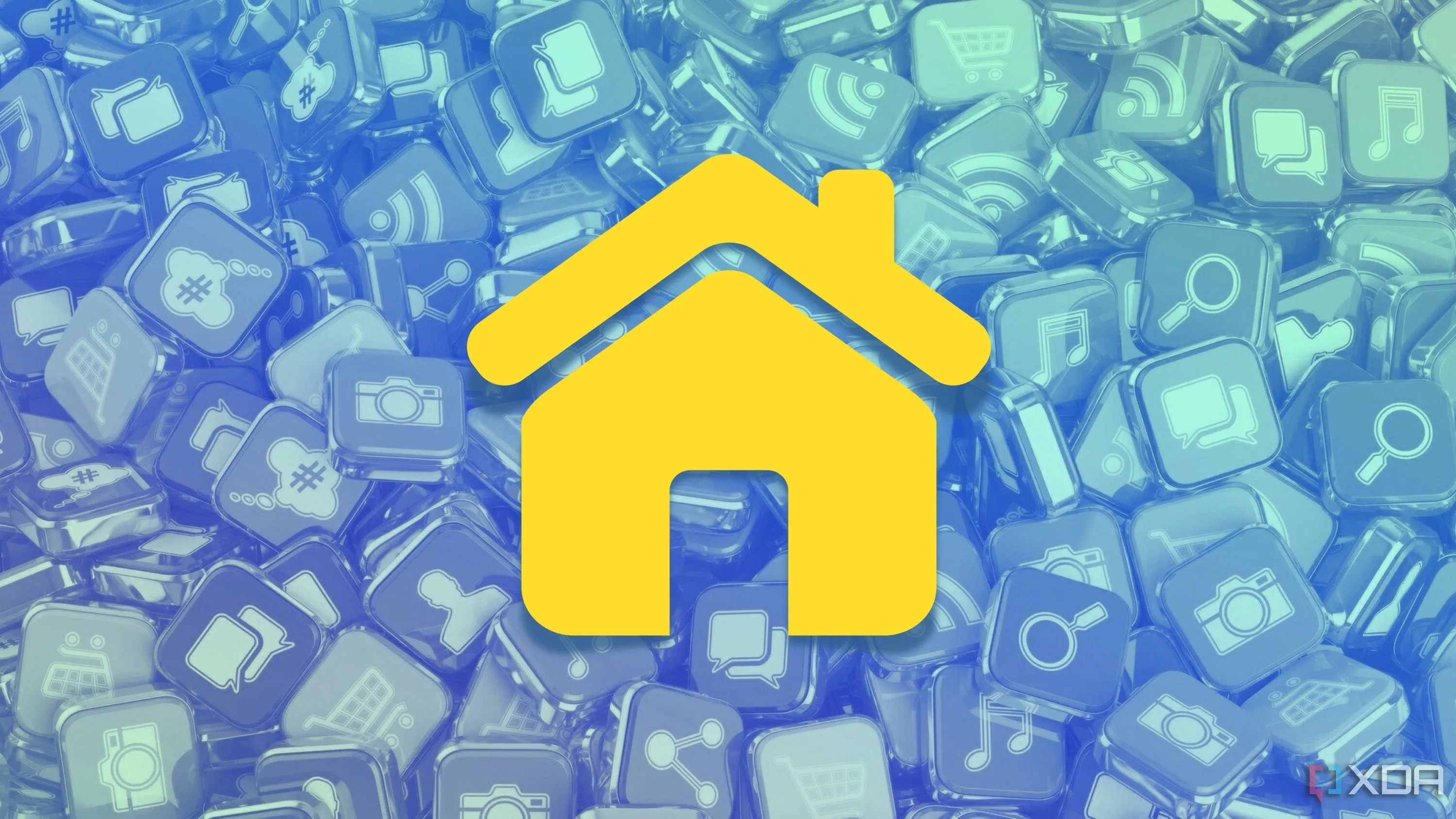 Biểu tượng ngôi nhà với các kết nối, minh họa khả năng tích hợp đa dạng của Home Assistant
