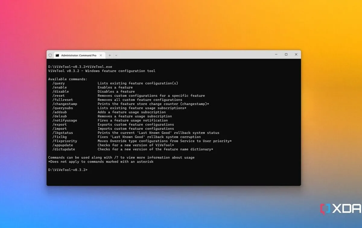 Biểu tượng phần mềm ViveTool, công cụ để kích hoạt các tính năng ẩn trên Windows 11