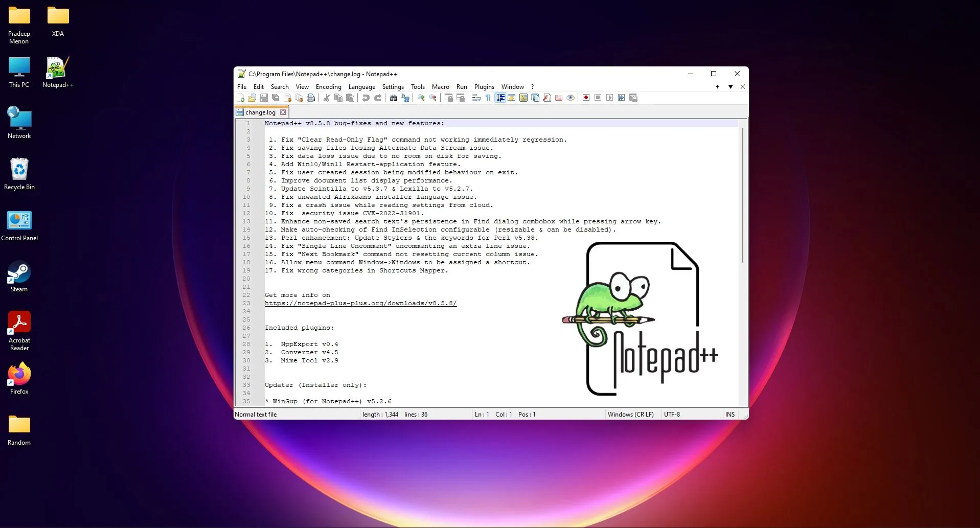 Biểu tượng ứng dụng Notepad++ trên Windows, phần mềm soạn thảo văn bản mã nguồn mở.