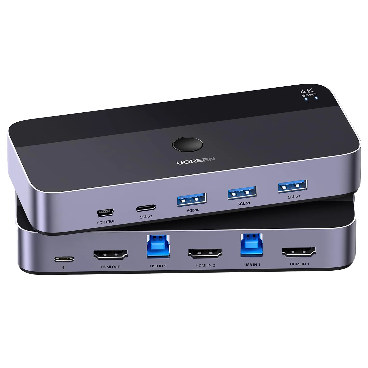 Bộ chuyển đổi KVM USB 3.0 của Ugreen, thiết bị cần thiết để quản lý nhiều máy tính với một bộ ngoại vi duy nhất.