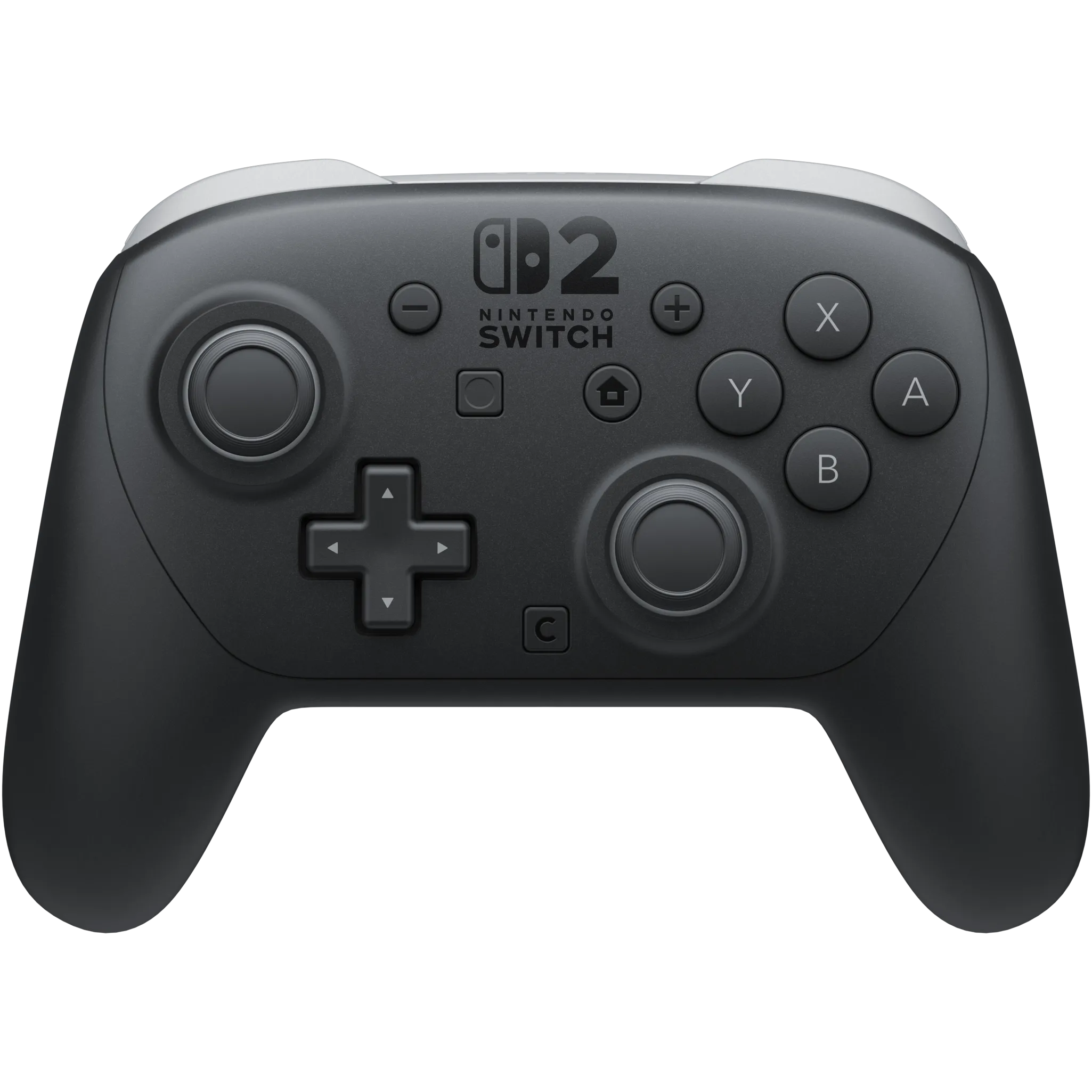 Bộ điều khiển Nintendo Switch 2 Pro màu đen với thiết kế công thái học, phím bấm và cần analog rõ ràng