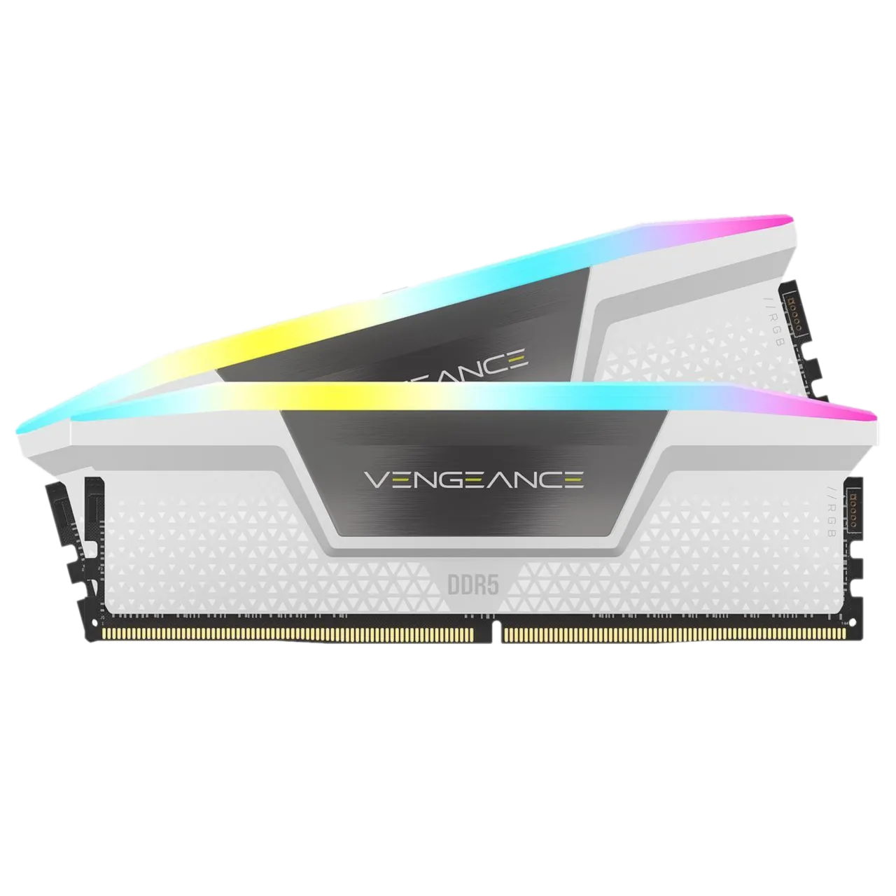 Bộ nhớ RAM DDR5 Corsair Vengeance RGB màu trắng với tốc độ cao