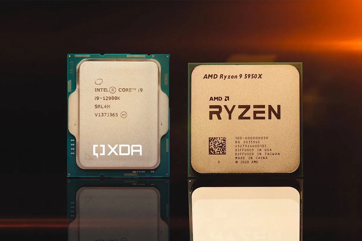 Bộ xử lý Intel Core i9-12900K và AMD Ryzen 5950X