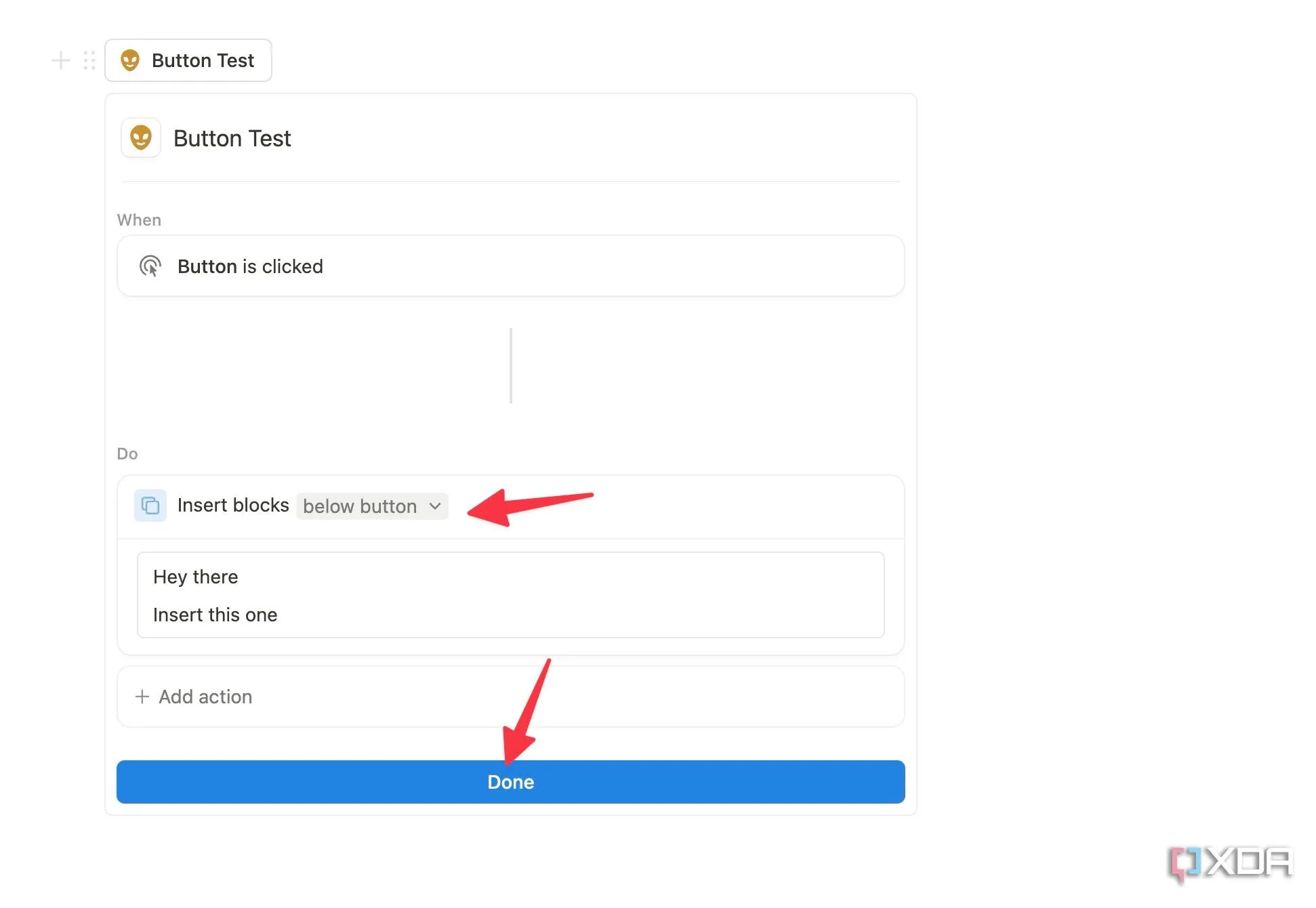 Bước 4: Hoàn tất tạo nút bấm tự động hóa tác vụ trong Notion