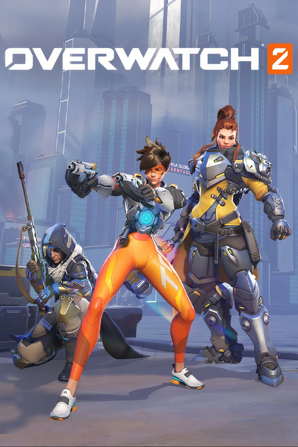 Các anh hùng (Heroes) Overwatch 2 với phong cách đồ họa đặc trưng.