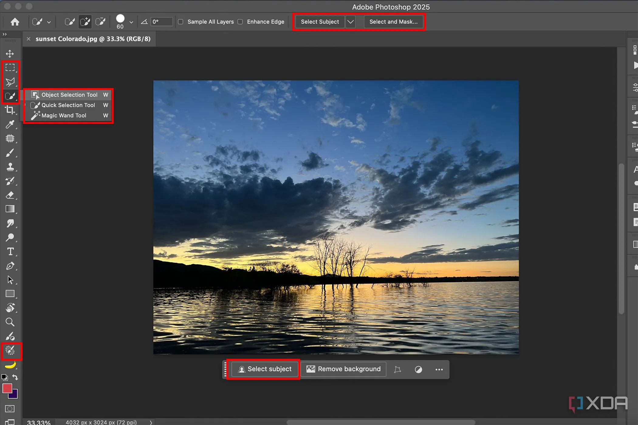 Các công cụ chọn đối tượng phong phú trên thanh công cụ của Adobe Photoshop