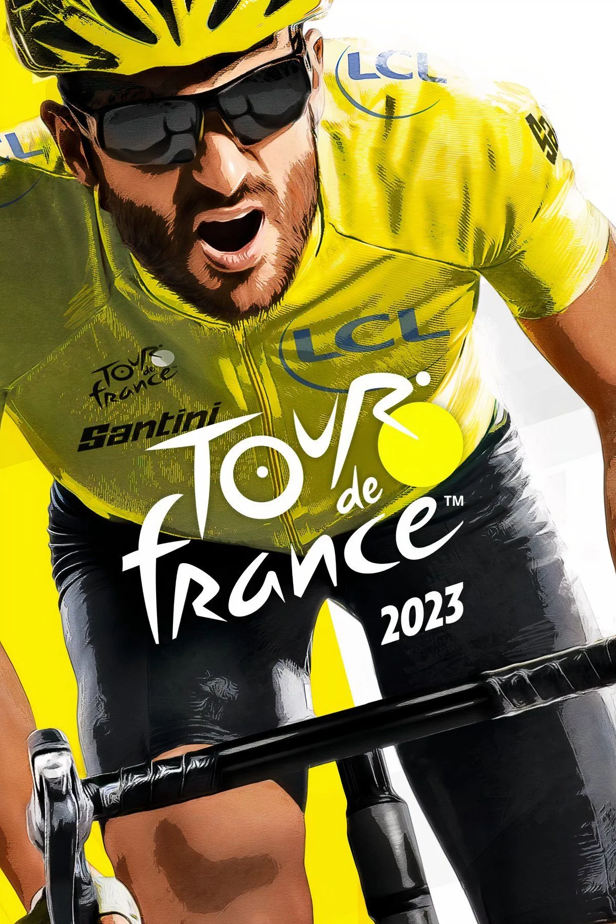 Các cua rơ đang cạnh tranh khốc liệt trong game Tour de France 2023, mô phỏng cuộc đua xe đạp chuyên nghiệp