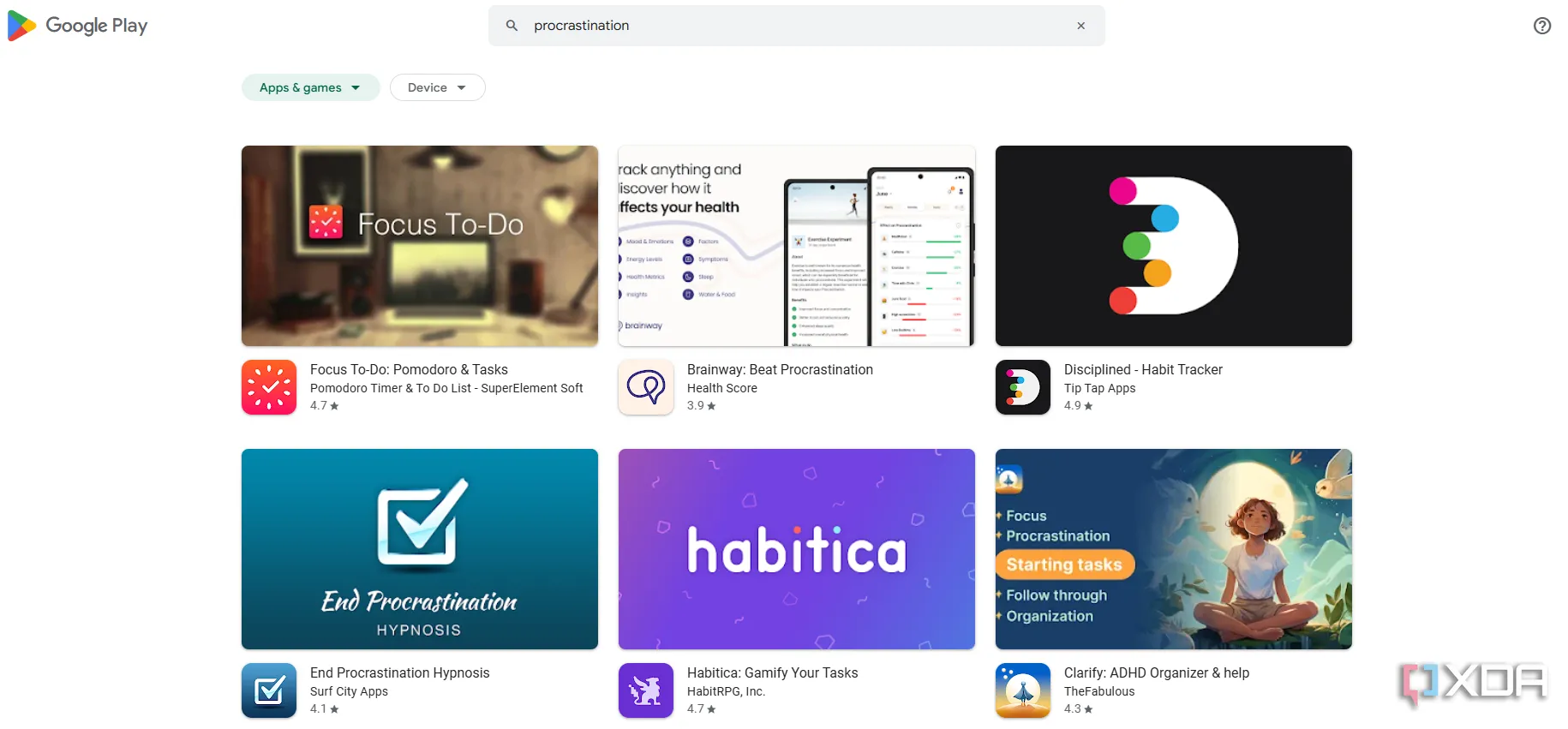 Các ứng dụng chống trì hoãn được quảng cáo trên Google Play Store, đặt câu hỏi về hiệu quả thực sự của chúng.