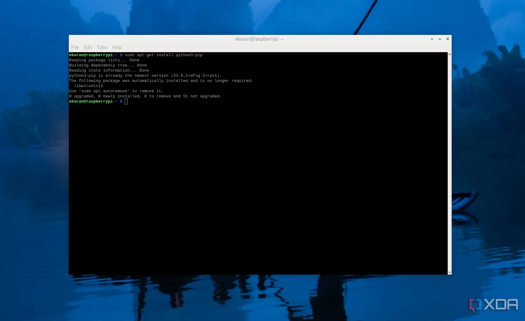 Cài đặt lệnh pip3 của Python 3 trên Raspberry Pi 5 thông qua terminal