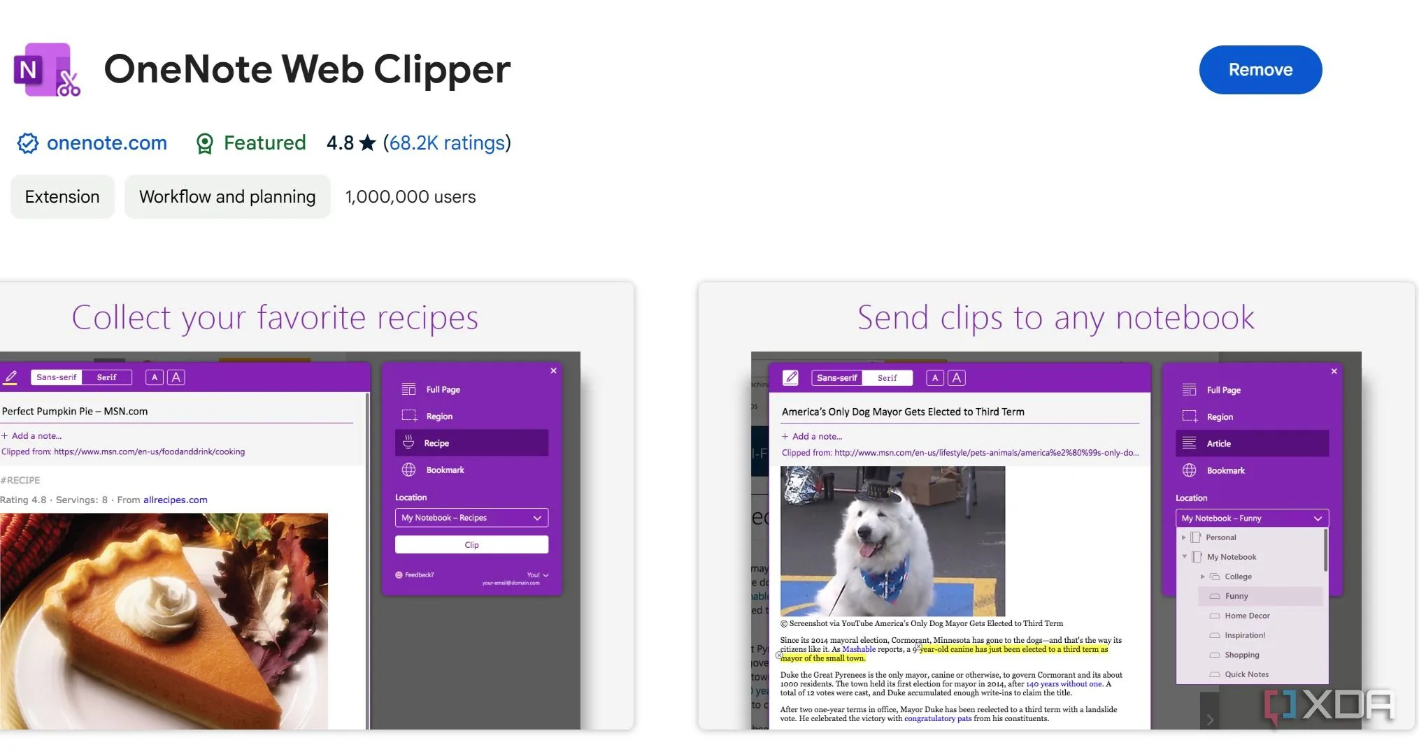 Cài đặt tiện ích mở rộng OneNote Web Clipper từ Chrome Web Store