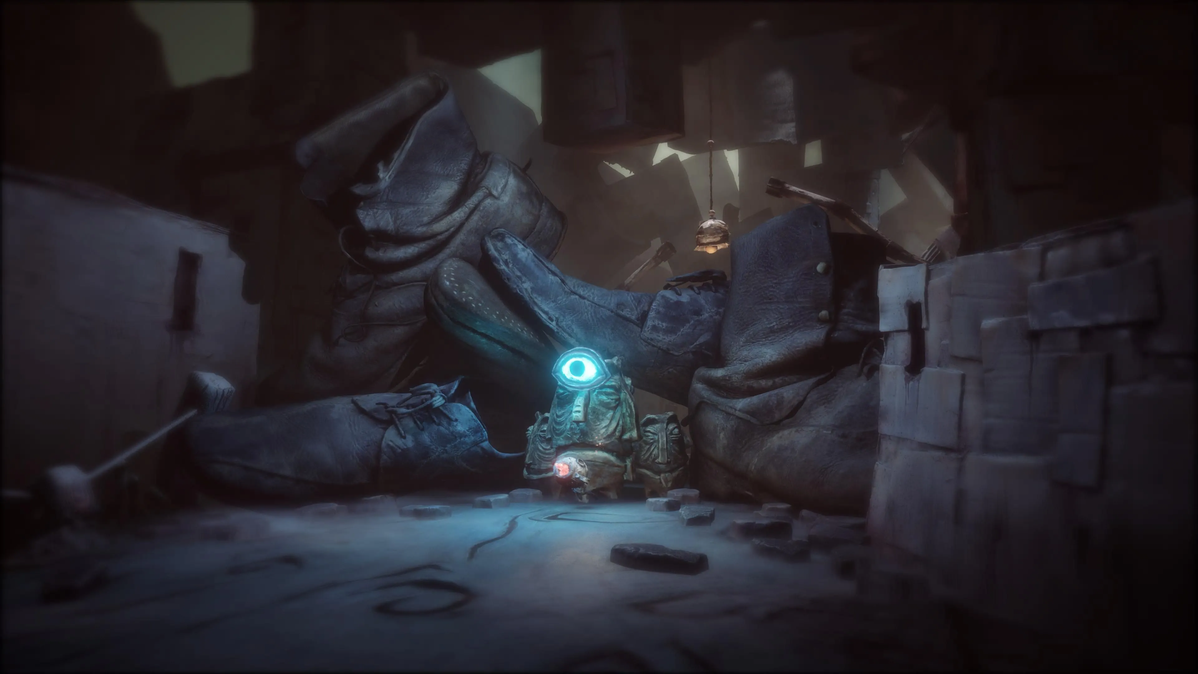 Cận cảnh giao diện nhắm mắt lắng nghe âm thanh trong The Midnight Walk, một tính năng gameplay độc đáo