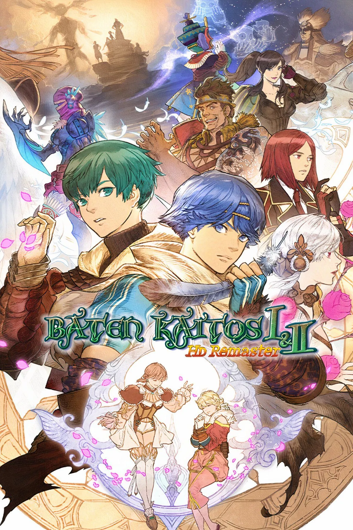 Cảnh chiến đấu trong Baten Kaitos với hệ thống thẻ bài