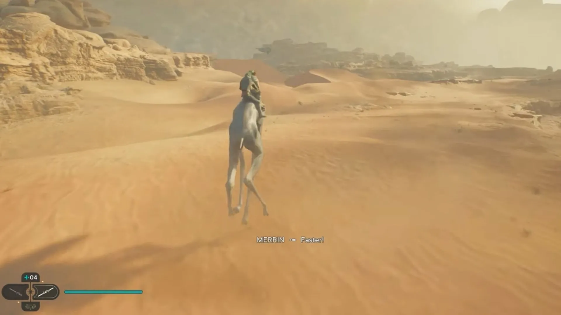 Cảnh chơi game khám phá hành tinh Jedha trong Star Wars Jedi: Survivor