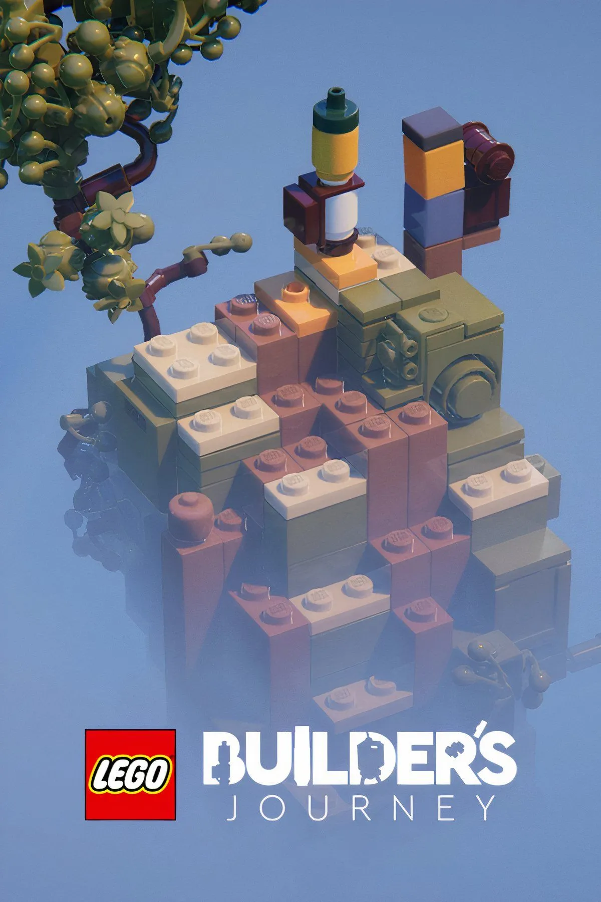 Cảnh chơi game LEGO Builder's Journey với hình ảnh các khối LEGO tạo thành cảnh quan tĩnh lặng