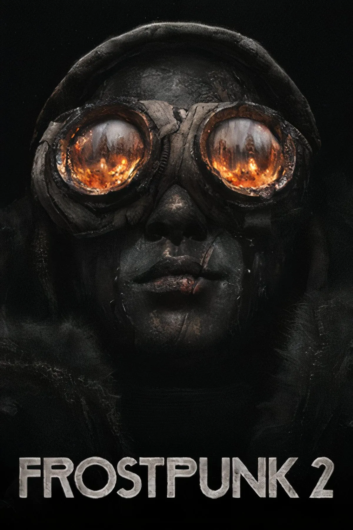 Cảnh game Frostpunk 2 hiển thị một thành phố bị bao phủ bởi băng tuyết xung quanh một lò hơi khổng lồ