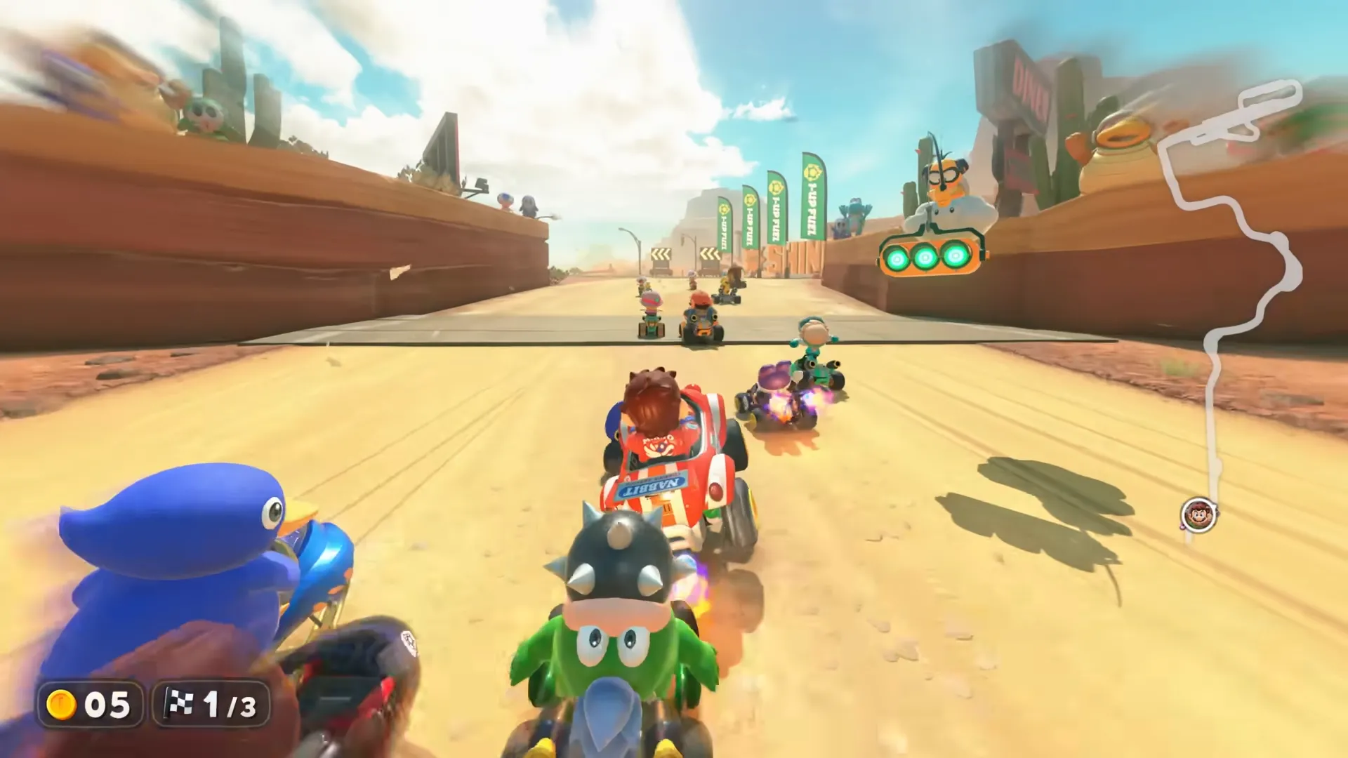 Cảnh game Mario Kart World với nhiều tay đua sôi động, minh họa nội dung phong phú của tựa game trên Nintendo Switch 2
