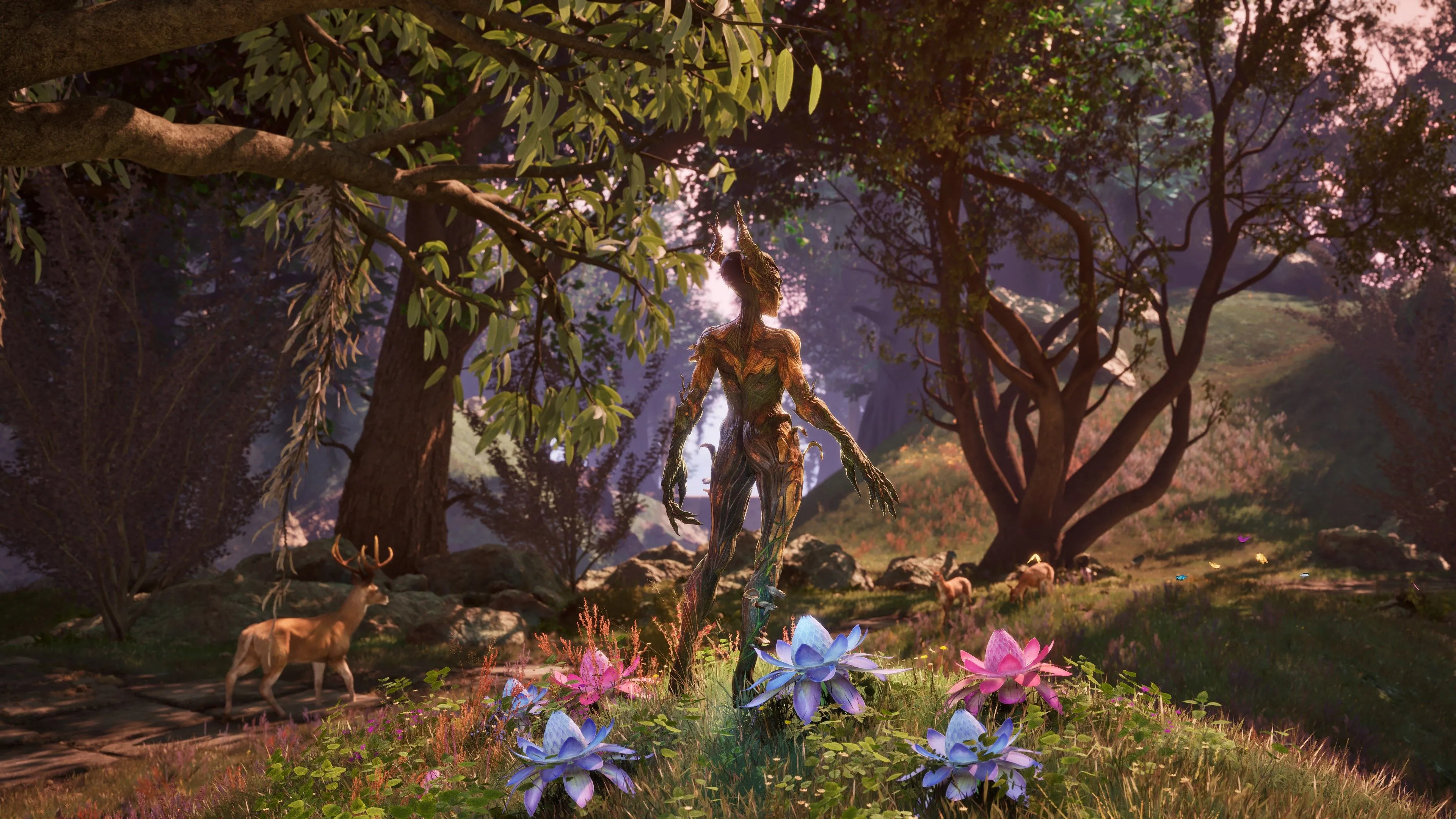 Cảnh quan đô thị đồ sộ của Thành phố Hoàng gia trong Oblivion Remastered, cho thấy đồ họa được nâng cấp và thế giới mở rộng lớn.