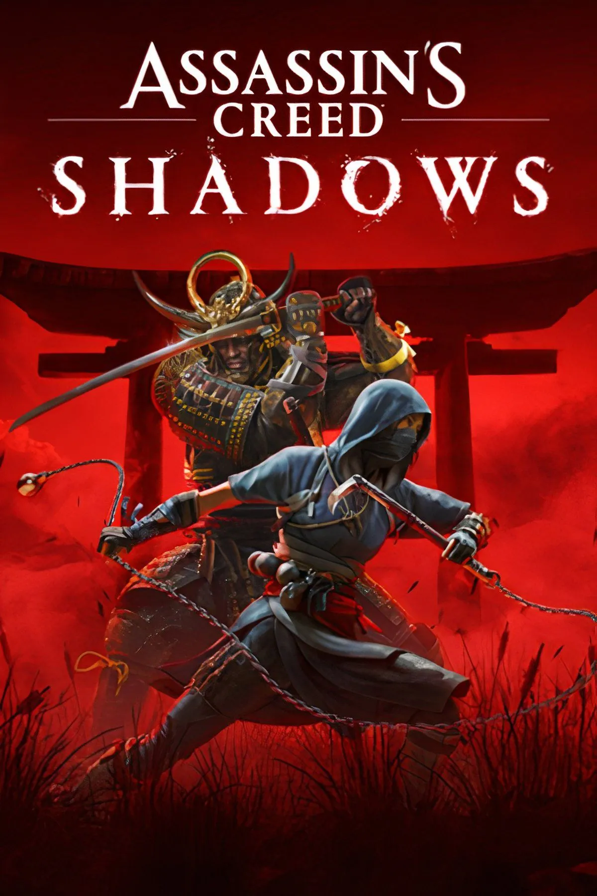 Cảnh quan hùng vĩ của Nhật Bản phong kiến với núi non và kiến trúc truyền thống trong Assassin's Creed Shadows