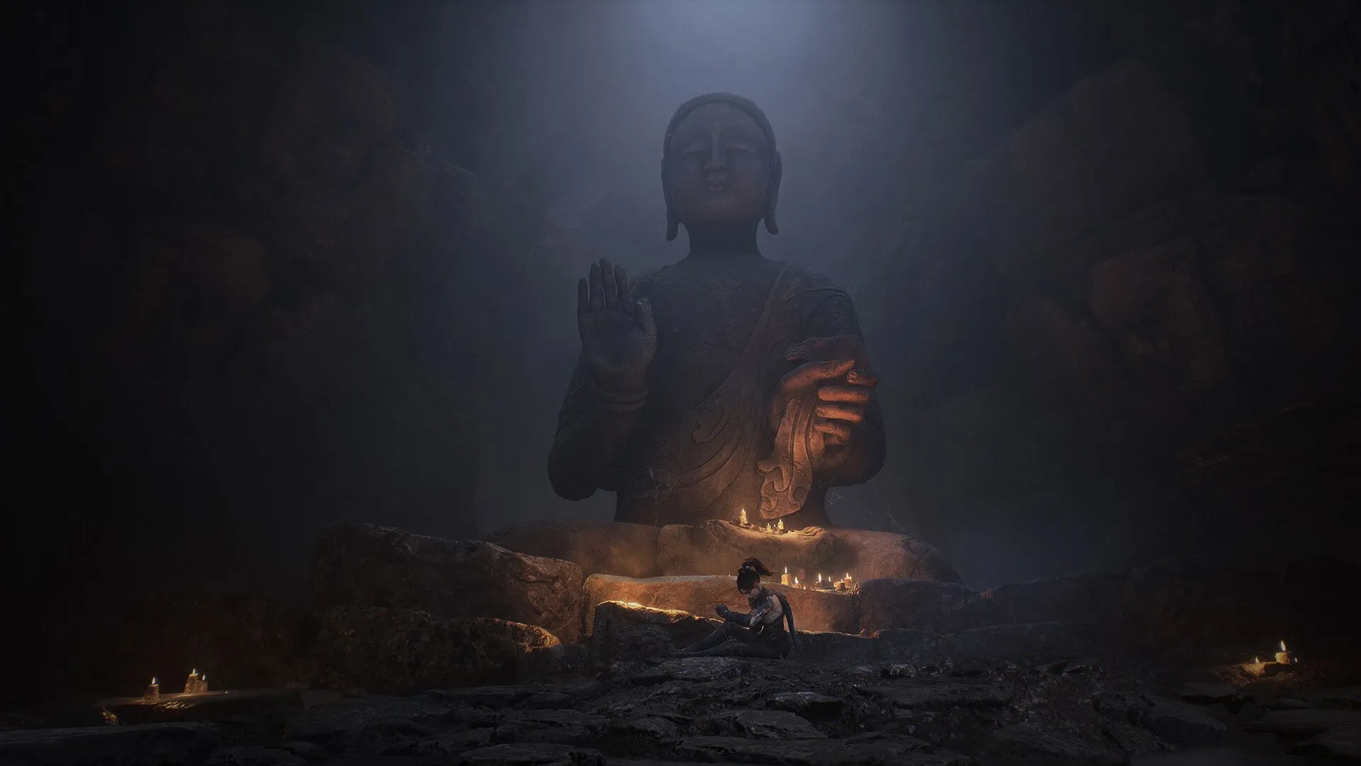 Cảnh quan một khu vực u ám, hoang tàn trong Wuchang: Fallen Feathers