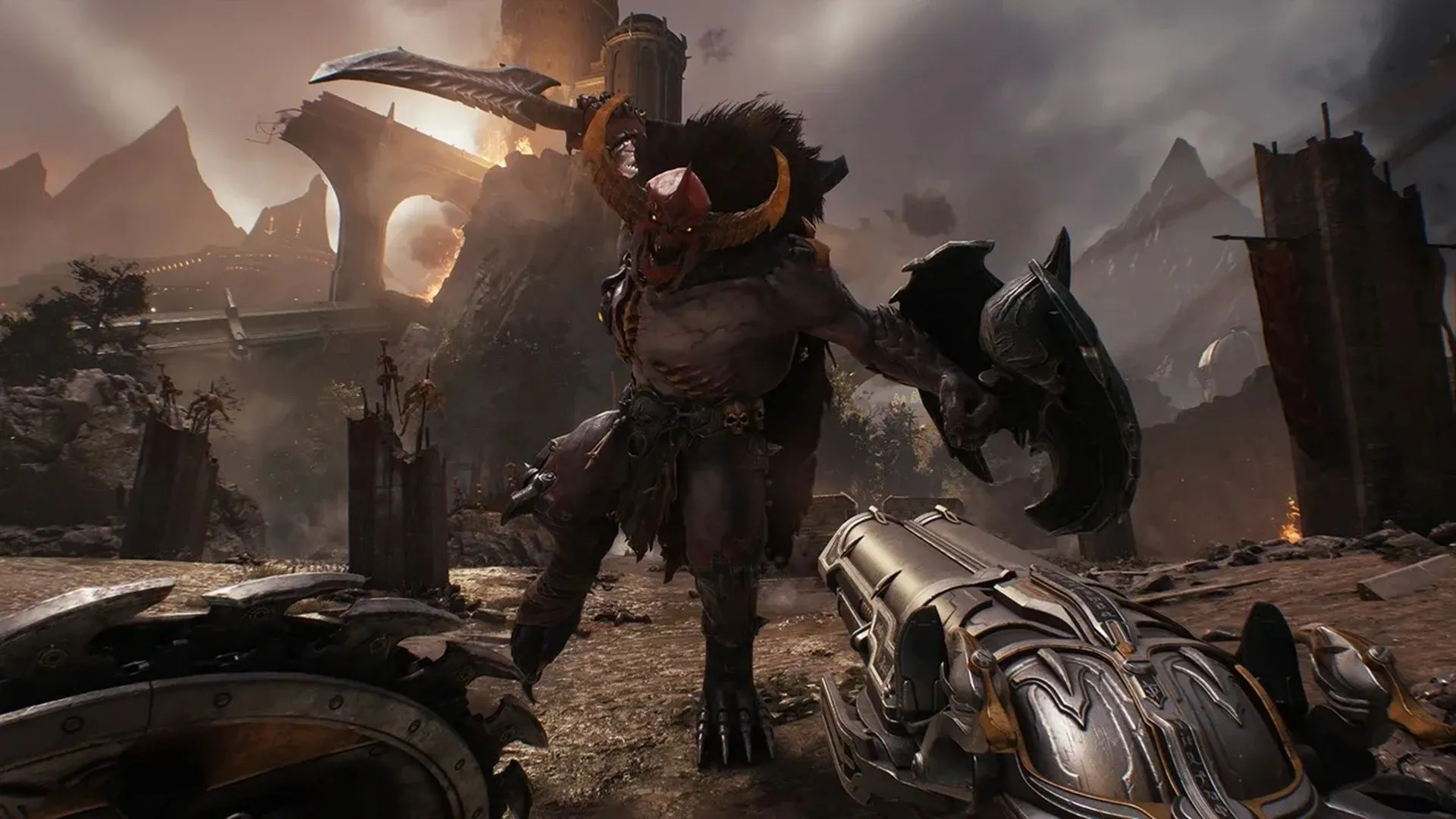 Cảnh quay gameplay của Doom: The Dark Ages, game ra mắt trên Xbox Game Pass