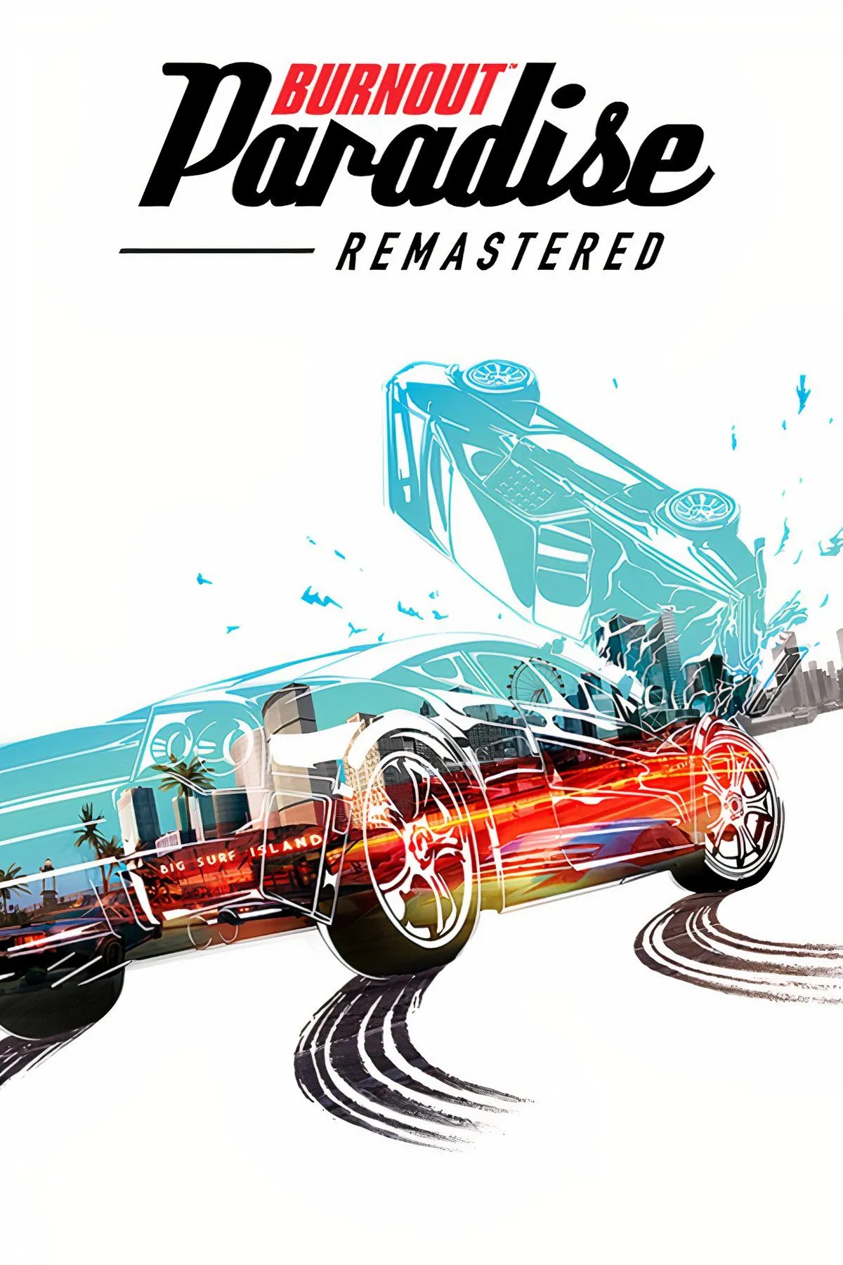 Cảnh tượng phá hủy xe trong game Burnout Paradise Remastered