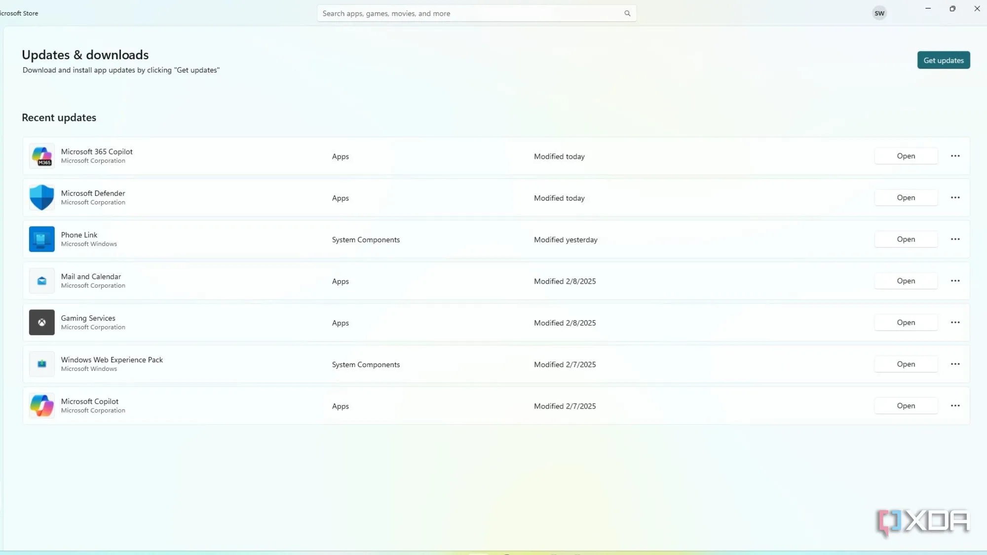 Cập nhật ứng dụng Windows 11