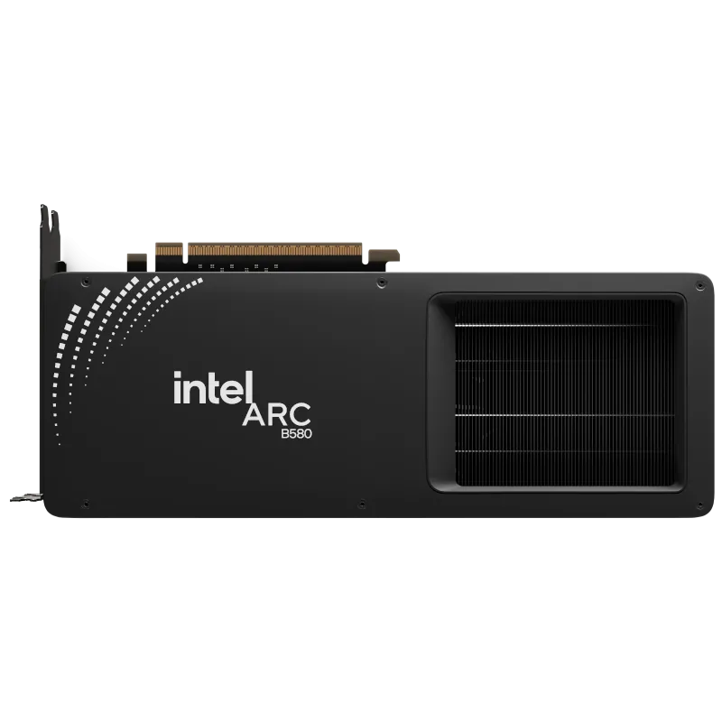 Card đồ họa Intel Arc B580 với thiết kế hiện đại và mạnh mẽ