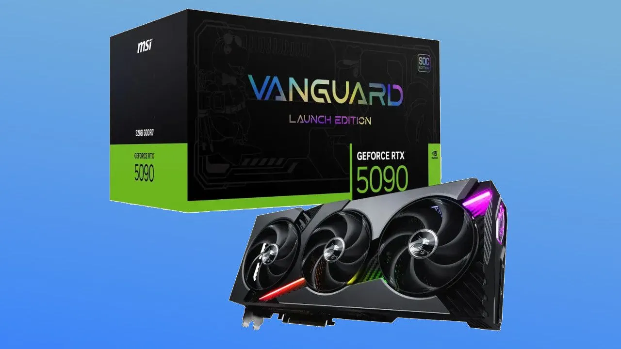 Card đồ họa MSI GeForce RTX 5090 VANGUARD, sản phẩm của Nvidia đang gặp vấn đề về driver