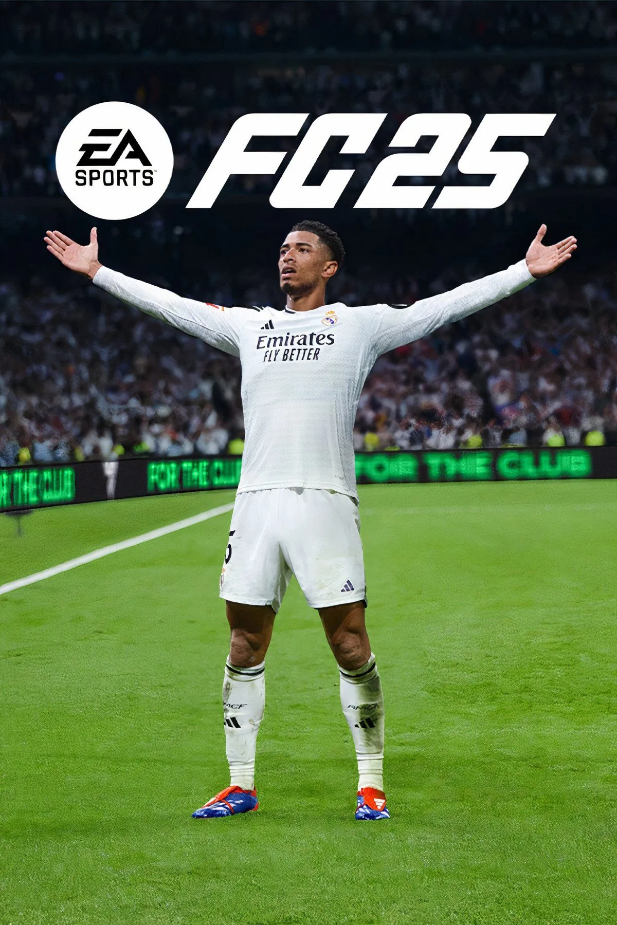 Cầu thủ Jude Bellingham ăn mừng trong game EA Sports FC 25, thể hiện đồ họa chân thực của game bóng đá PC