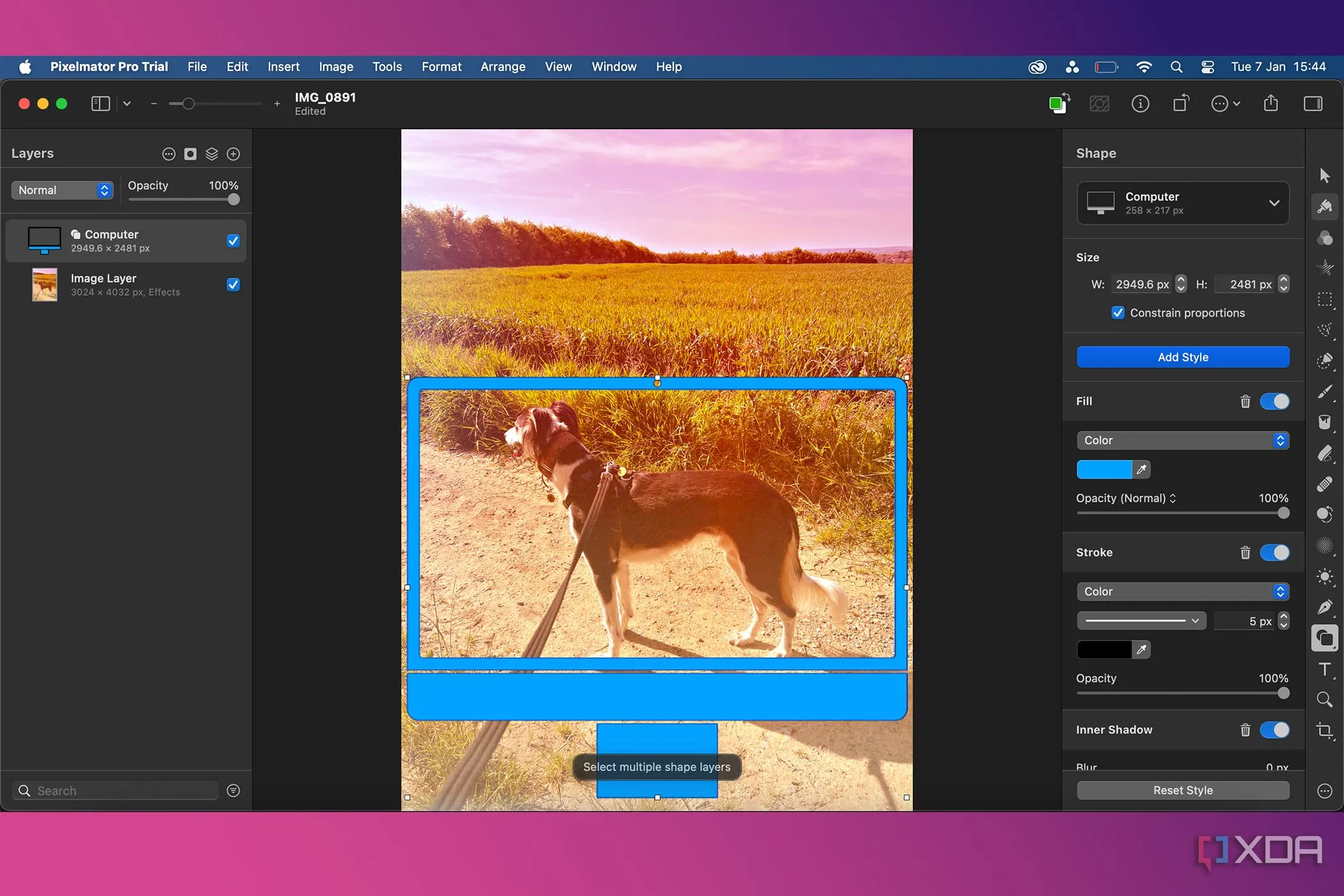 Công cụ vector trong Pixelmator Pro