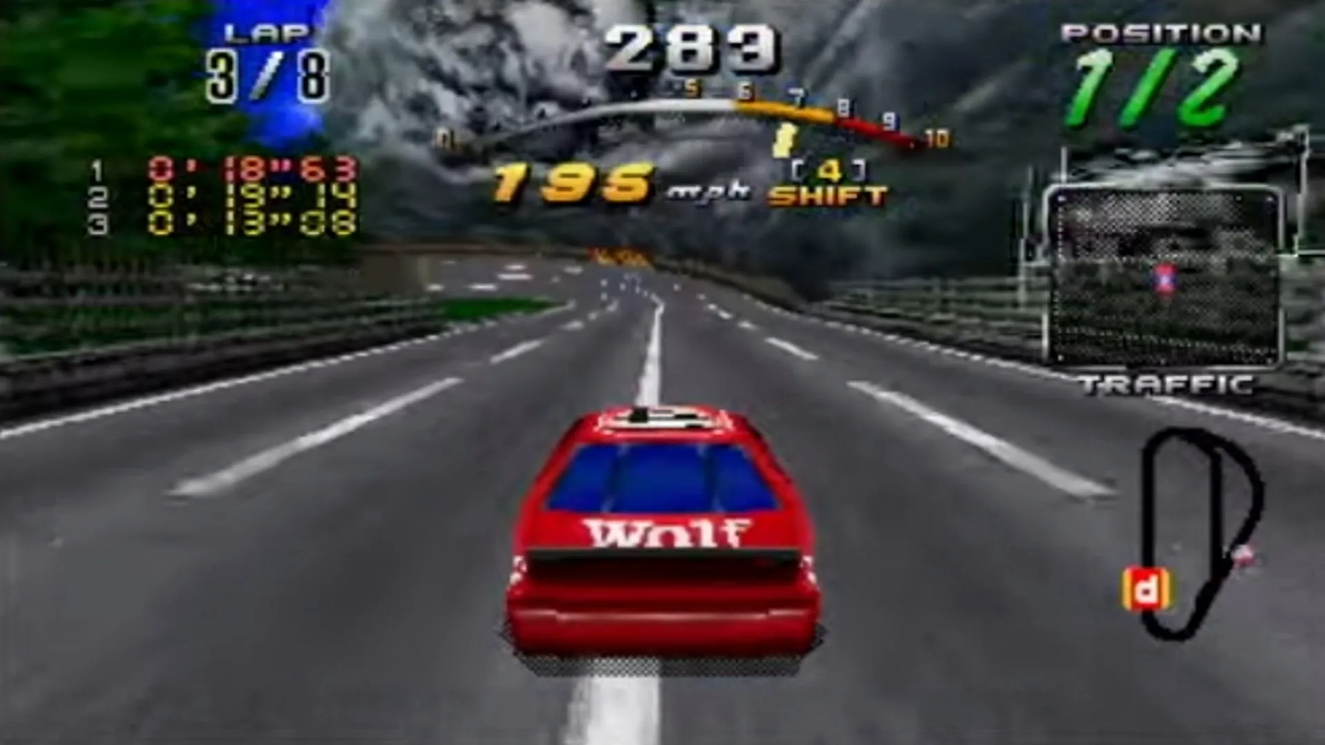 Daytona USA CCE: Cảnh gameplay đua xe tốc độ cao trên hệ máy Sega Saturn