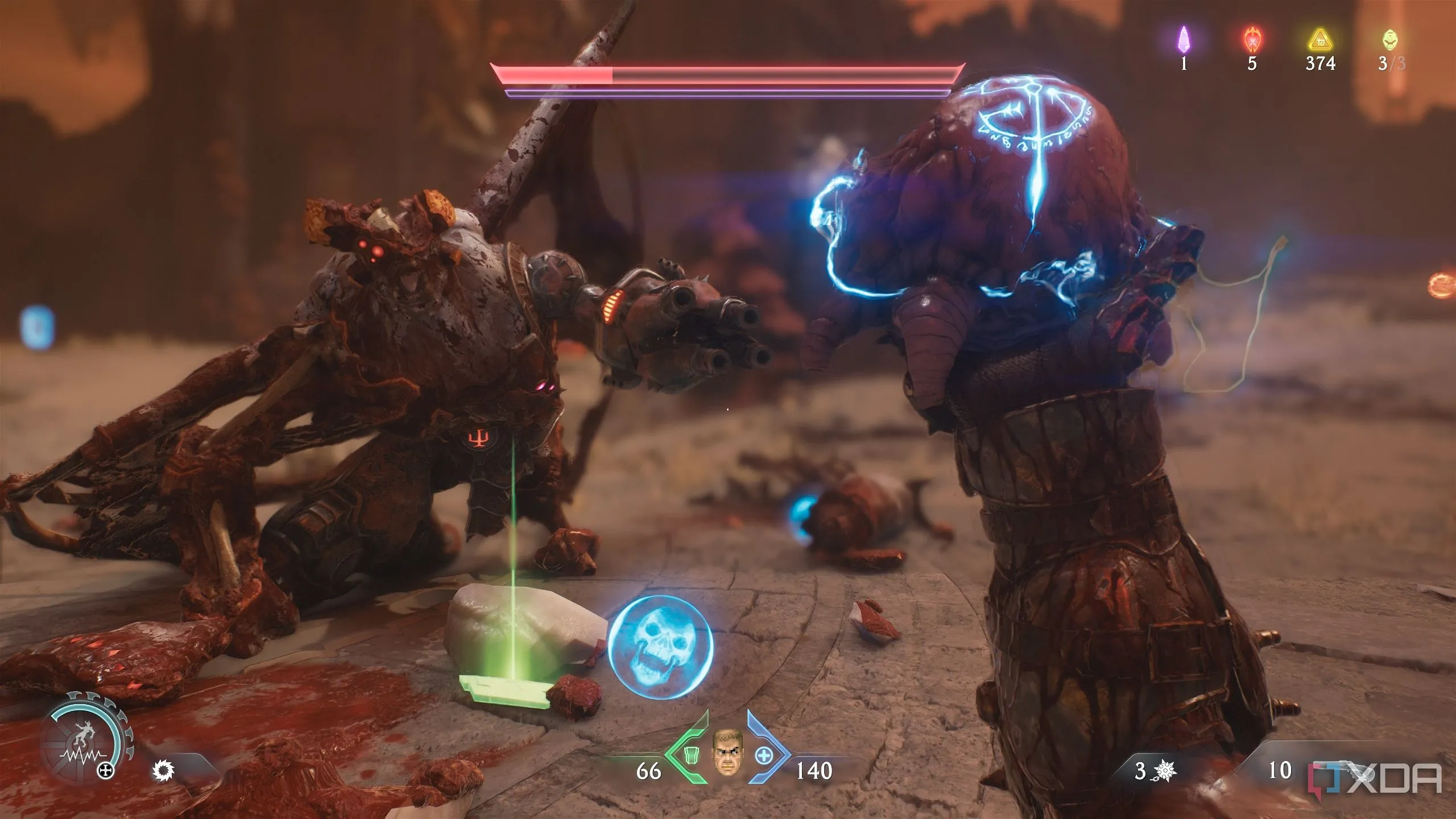 Demonic Essence hồi máu tối đa, rơi ra sau trận chiến căng thẳng với Leader Cyberdemon.
