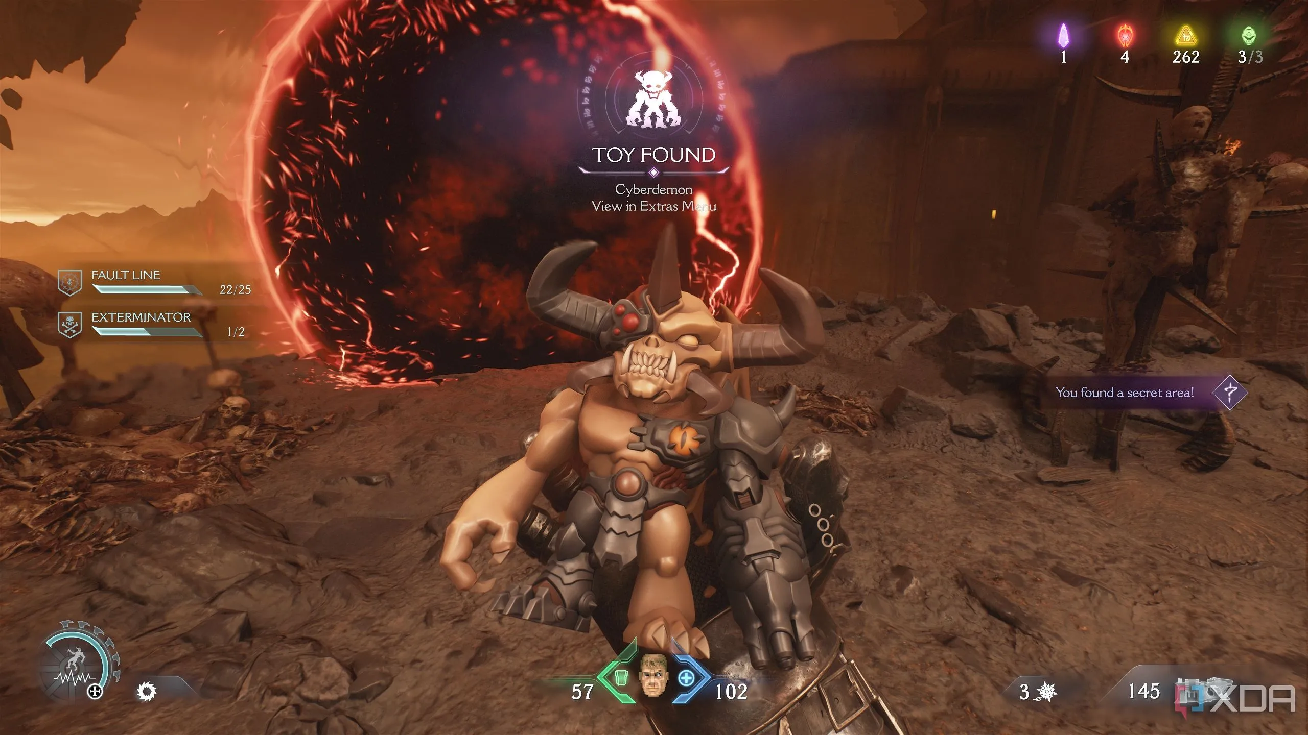 Đồ chơi Cyberdemon, một trong những vật phẩm sưu tầm quý hiếm của Doom The Dark Ages.