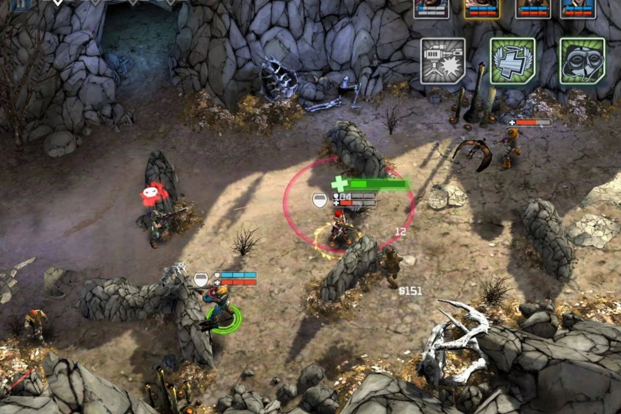 Đội hình game Borderlands Legends chiến đấu trong hẻm núi