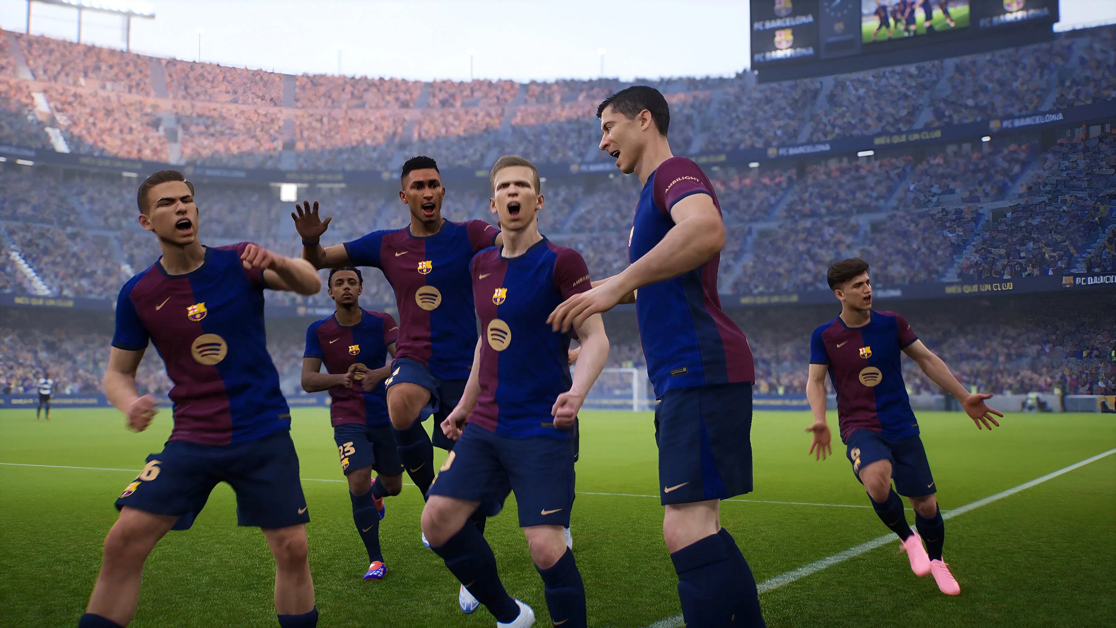 eFootball Konami - đội bóng Barcelona ăn mừng bàn thắng