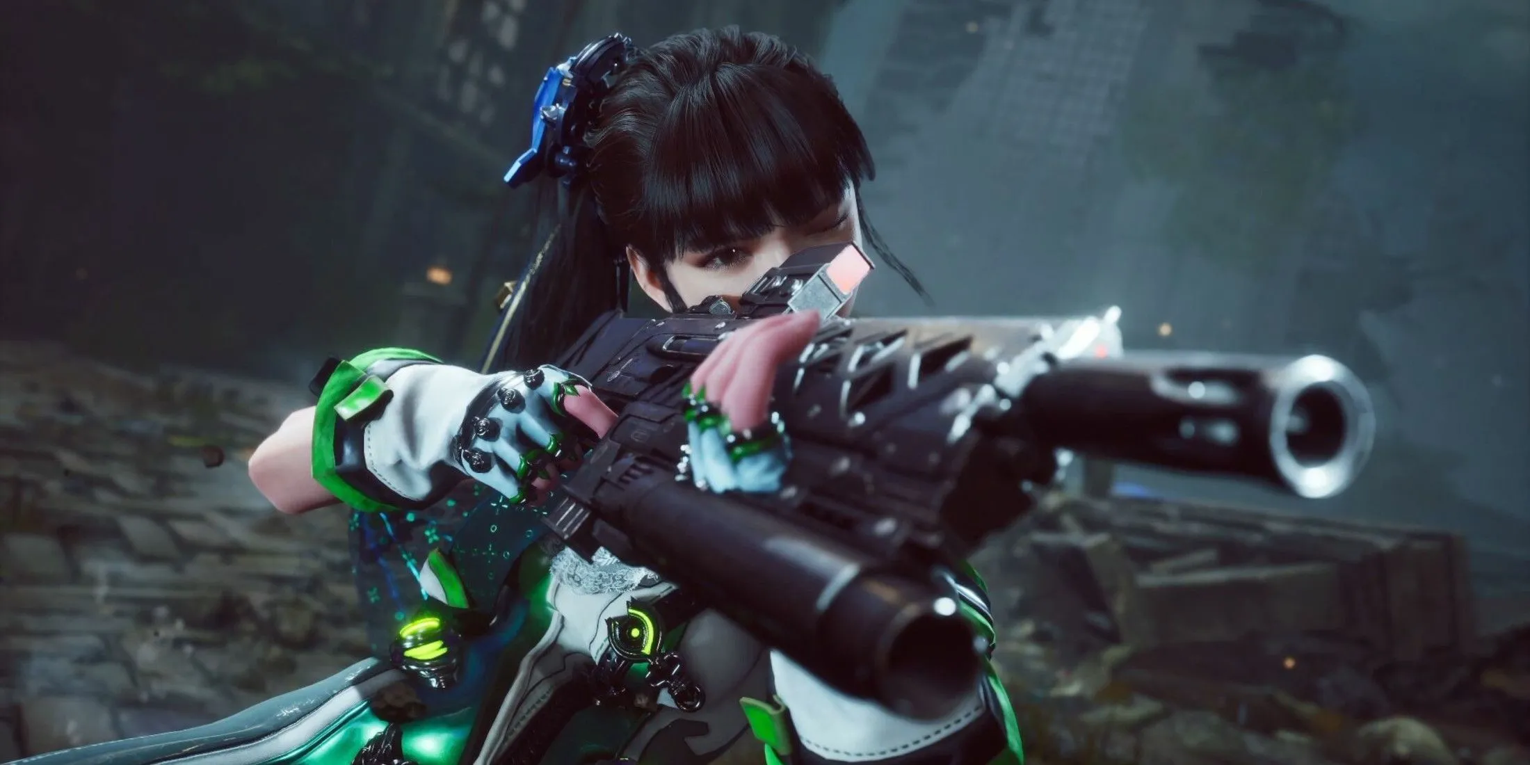 Eve sử dụng súng để tiêu diệt kẻ thù trong Stellar Blade